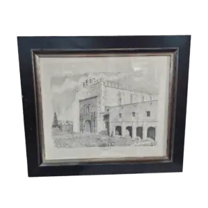 Dibujo enmarcado del Convento de Santo Domingo